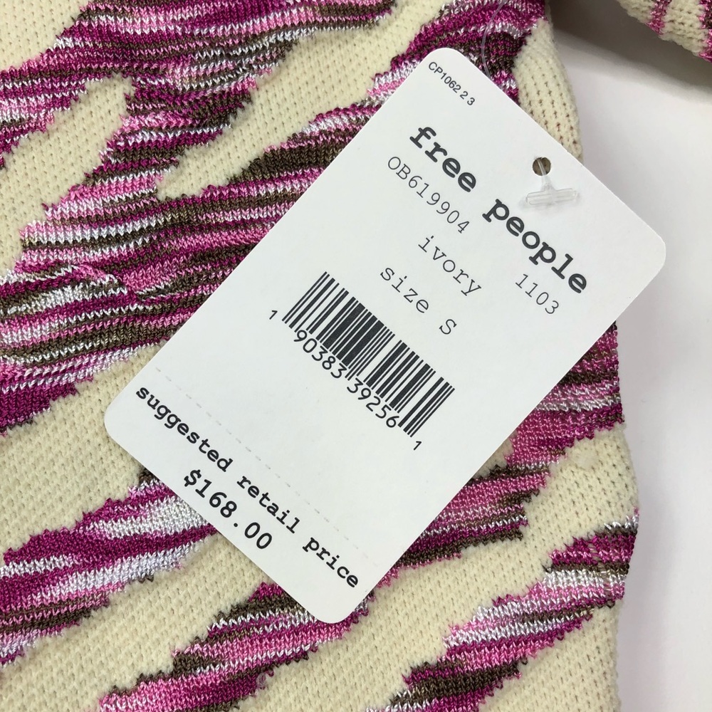 Free People Take Me Out Zebra Dress Stretch New - Picture 5 of 8